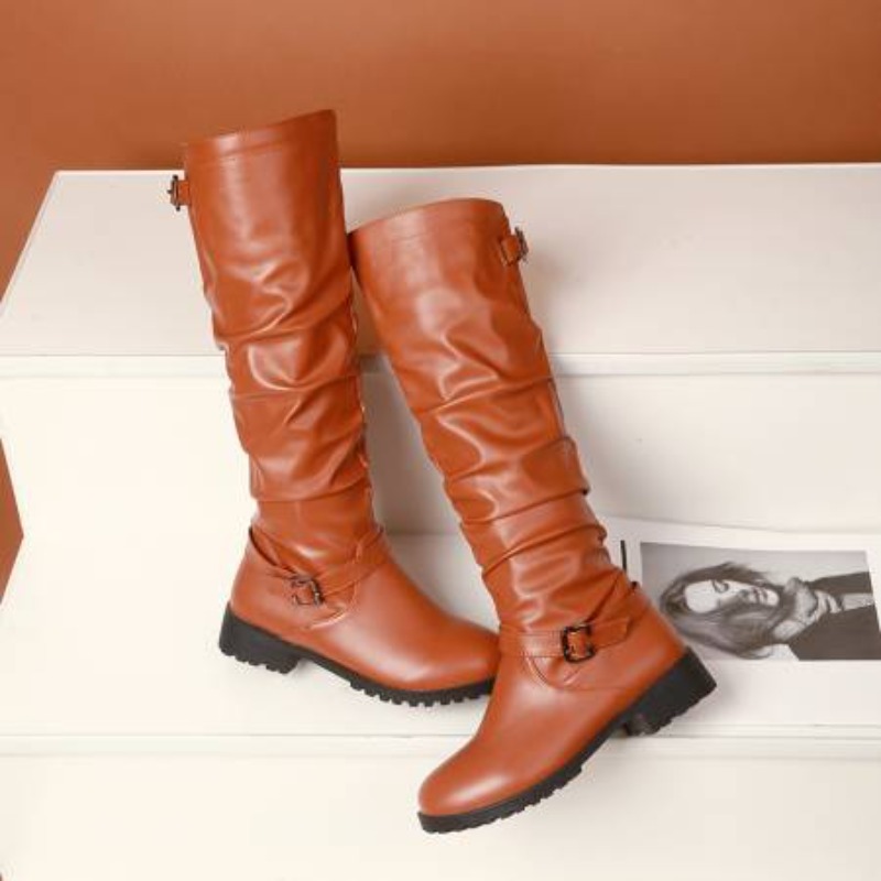 Women'S Shoes Easy Street - 2025 Female Zip Leather Knee High