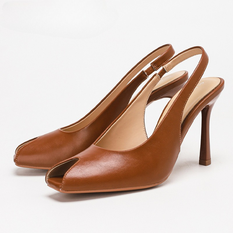 Sexy Slingback High Heels Wome - Women'S Shoes Peep Toe ulasan dan harga