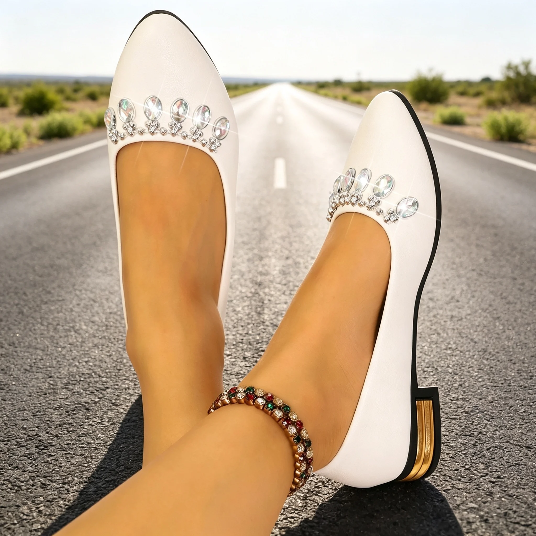 Women Flats Pointed Toe Ballet - Women Shoes Heels ulasan dan harga