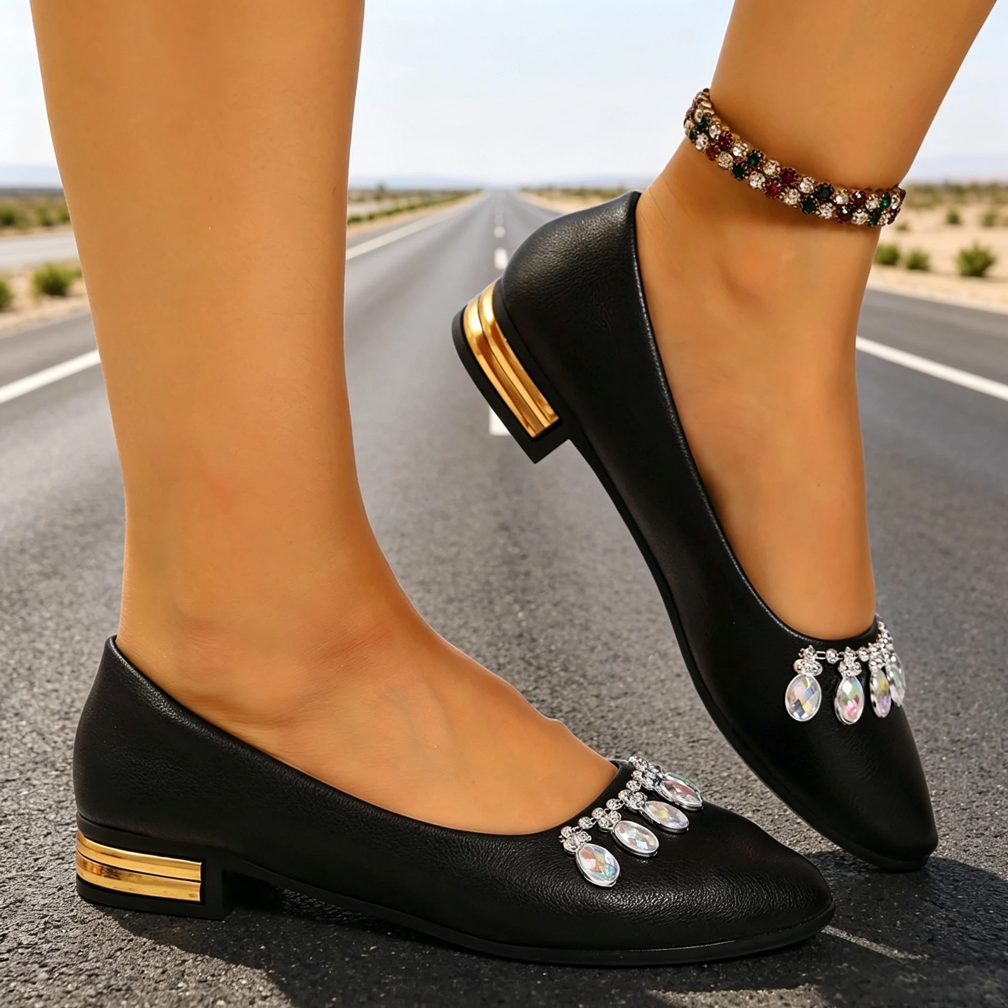 Women Flats Pointed Toe Ballet - Women Shoes Heels ulasan dan harga