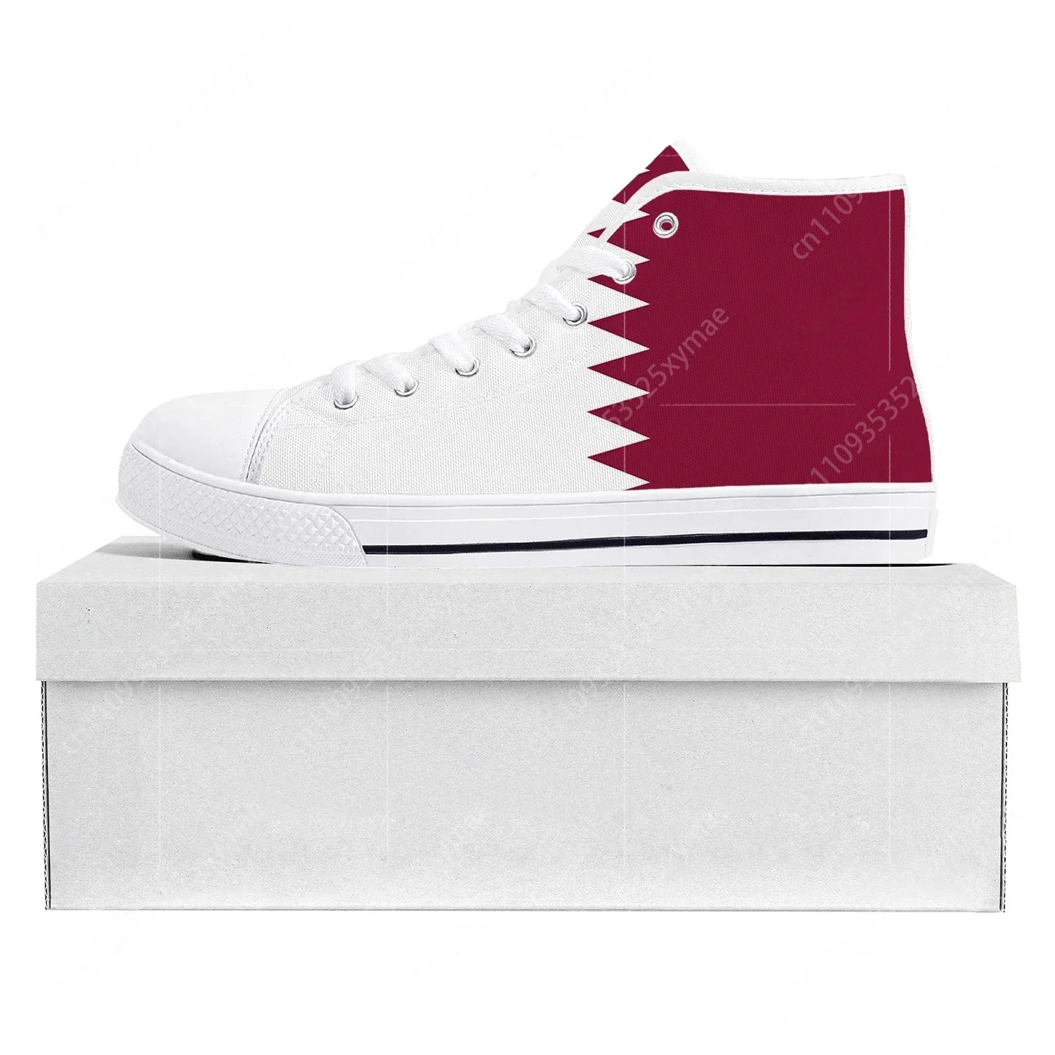 Qatar Flag High Top High Quali - Women Shoes Qatar ulasan dan harga