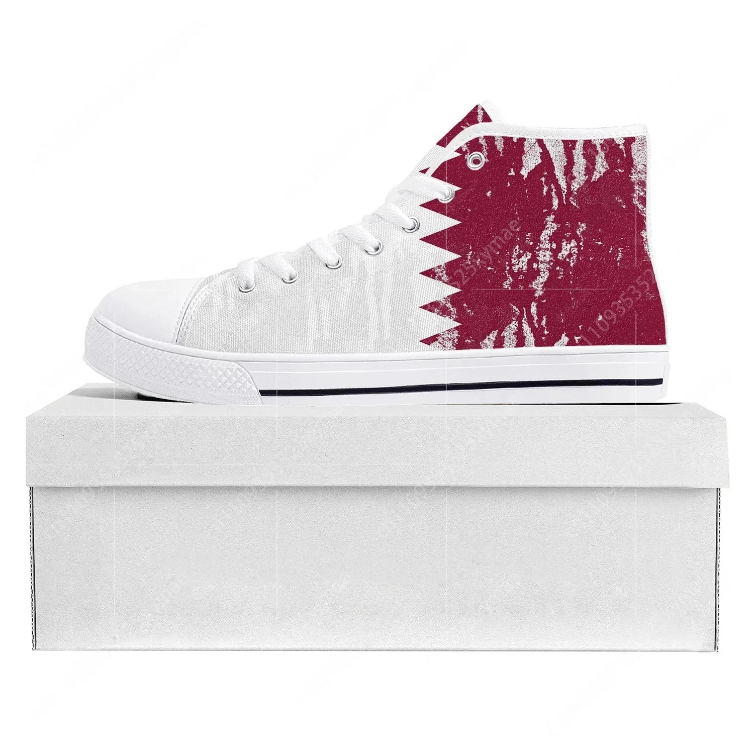 Qatar Flag High Top High Quali - Women Shoes Qatar ulasan dan harga