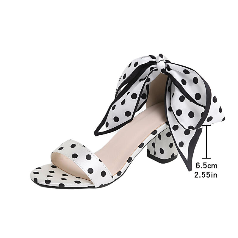 Vintage Black White Polka Dots - Women'S Shoes In The 90S ulasan dan harga